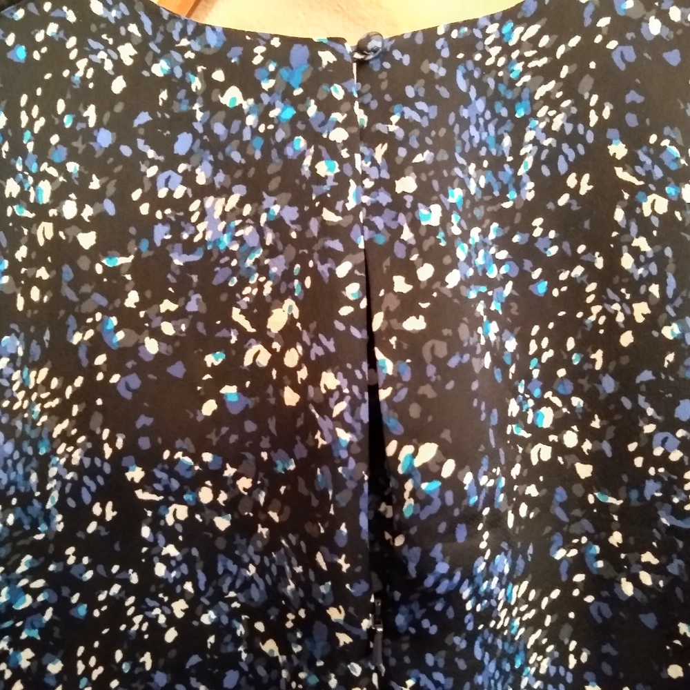 Banana Republic Blue & Black Abstract Dot Shift Dress - Picture 4 of 5